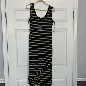 Fate asymmetrical ribbed dress